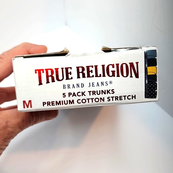 TRUE RELIGION 5 PREMIUMCOTTON STRETCH TRUNKS, SIZE MEDIUM (M) - Picture 5 of 10